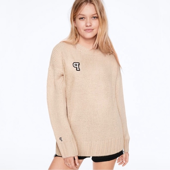 Victorias Secret PINK boyfriend crewneck sweater - Picture 2 of 6